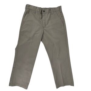 Carhartt Men Khaki Blended Twill Pants Work Utility Size 34x30 (measures 36x27)